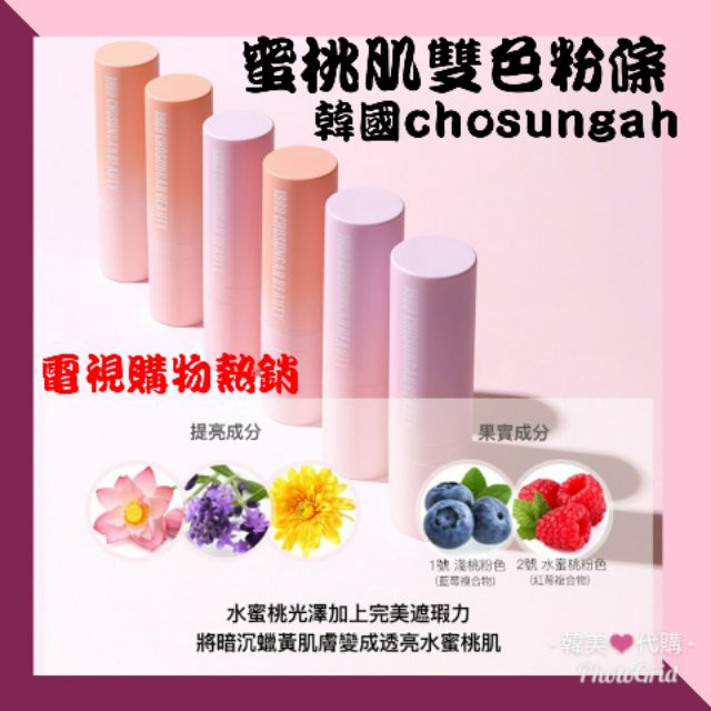 (台灣賣家0關稅)韓國 chosungah蜜桃肌雙色粉底棒12g 粉底刷  粉底 趙成雅曹成雅韓國彩妝師品牌 彩妝大師