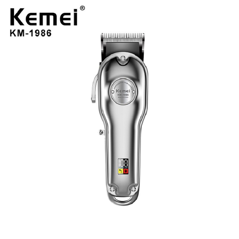Kemei-1986 全金屬電動理髮器專業男士理髮器充電式無繩理髮機