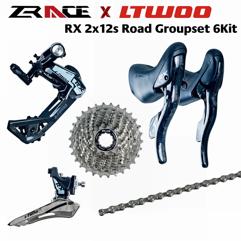 2024 新 LTWOO RX 2x12 速度 24 秒公路組 6 套件碳纖維 ZRACE 12 盒式鏈條 ​​Shif