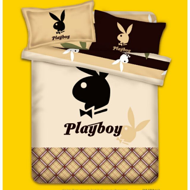 playboy天鵝絨薄床包    床包涼被組