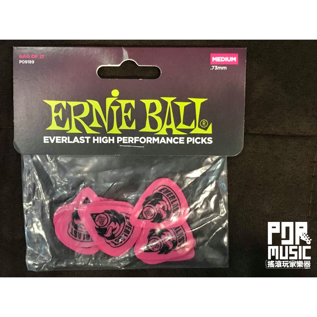 【搖滾玩家樂器】全新 免運優惠 ERNIE BALL EVERLAST 粉 吉他 PICK 彈片 0.73mm 12片裝