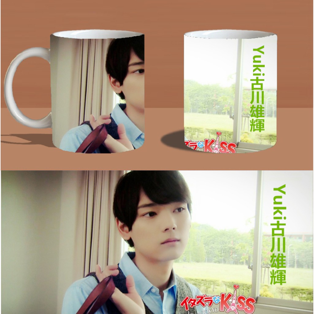 姚貝娜三浦春馬古川雄輝遇熱變色杯馬克杯水杯陶瓷定制勺蓋熱賣 蝦皮購物