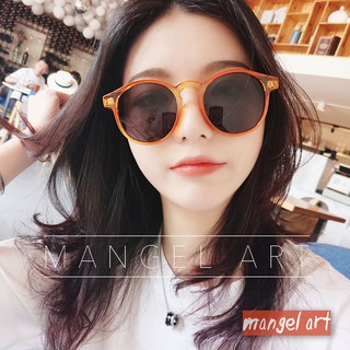 [mangel art] 現貨 新款情侶款時尚復古透明膠框太陽眼鏡 韓版日系百搭古著潮流行造型眼鏡墨鏡男生女生都適合