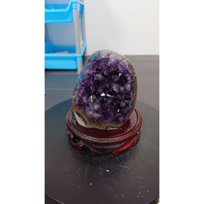 頂紫 ESP 紫晶鎮 557g 烏拉圭 7A 天然水晶 紫水晶 招財 擺件 擺飾 風水 晶鎮 晶片 晶簇 #藍74