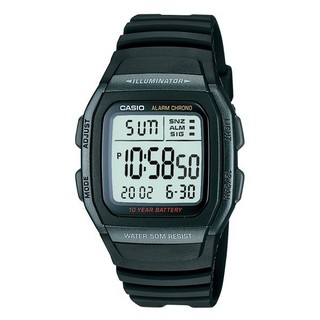 【KAPZZ】CASIO經典電子錶W-96H系列，搭配容易判讀的液晶數字顯示 W-96H-1B (1 96 H)