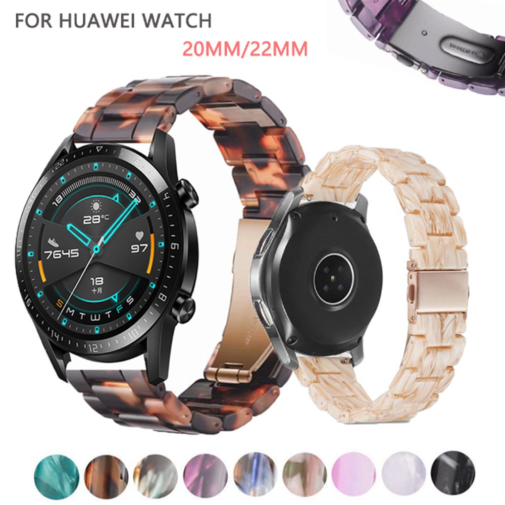 適用華為Huawei Watch GT2 Pro 樹脂錶帶 三株錶帶 GT 2 46mm 42mm 錶帶