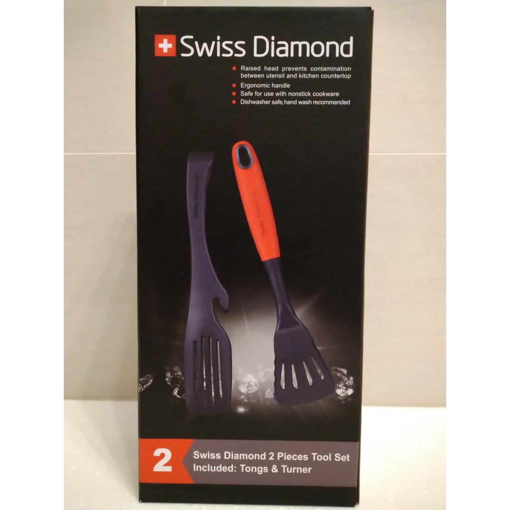 Swiss Diamond瑞仕鑽石鍋鏟+料理夾（SD-ACSET02）（全新未使用過）