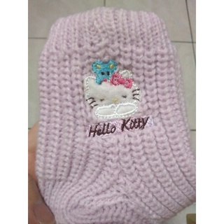 hello kitty 紫色 針織 襪子