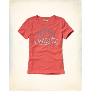 A&F副牌HCO Hollister co.Embroidered Logo Graphic Tee刺繡短T橘