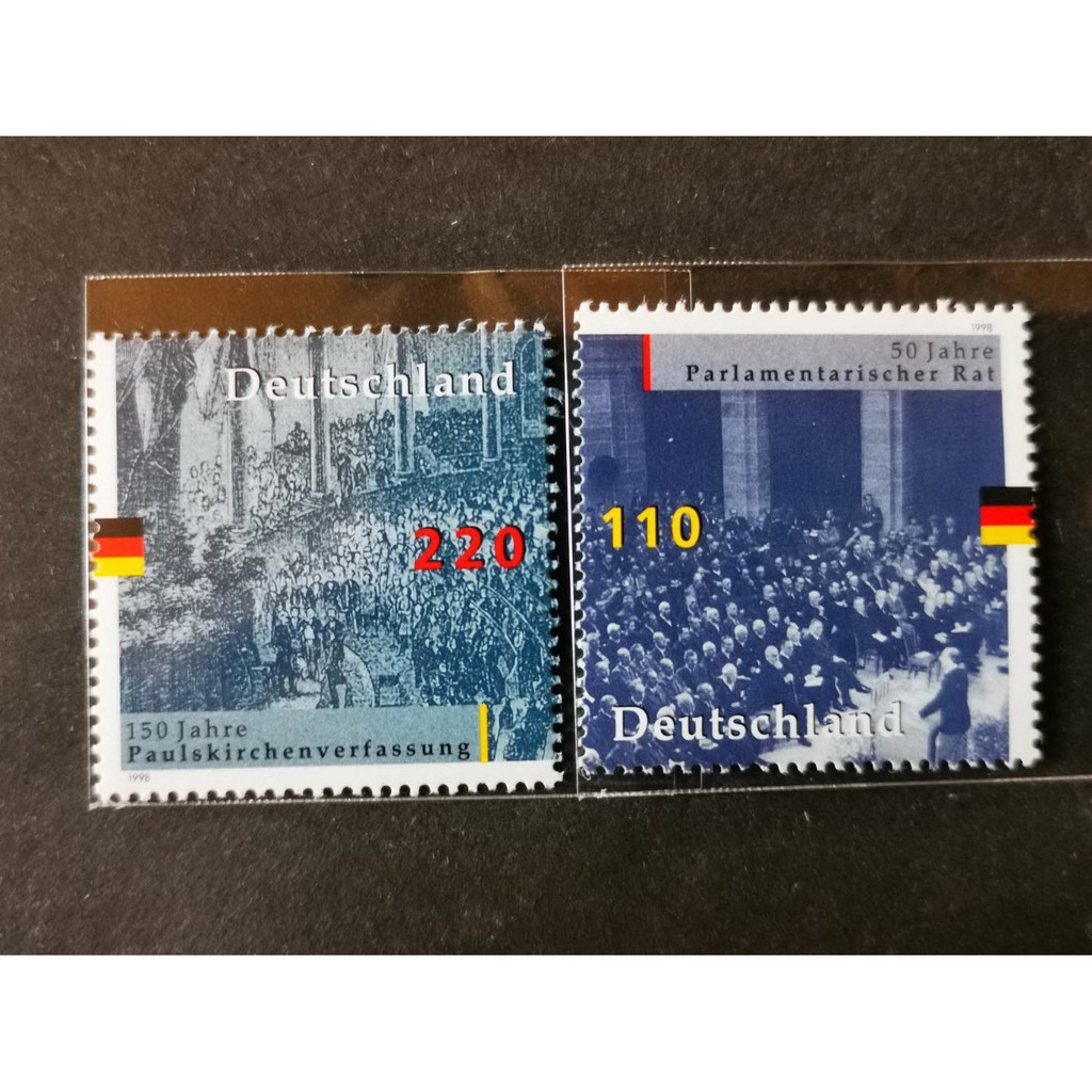 (C5209)德國1998年德國憲法50年議會郵票 2全
