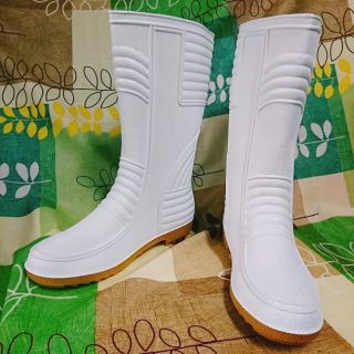 日日新全長雨鞋 長雨鞋 白雨鞋 (白)