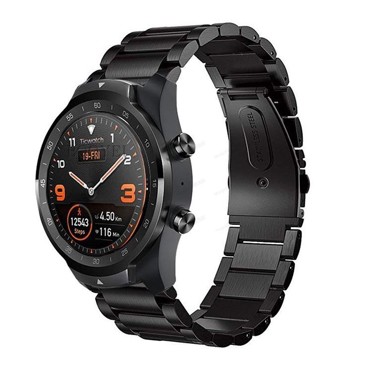 台灣 適用ticwatch pro E2/S2金屬不銹鋼手錶帶GTX C2米蘭回環替換腕帶