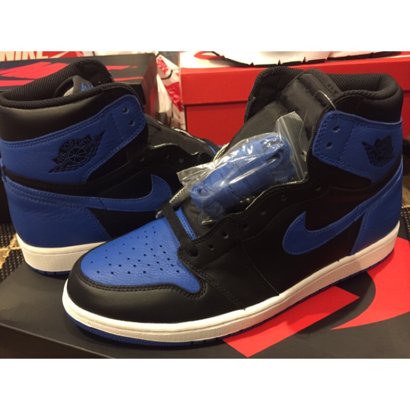 全新正品臺灣官網公司貨 Jordan 1 OG retro royal blue 黑藍 us11