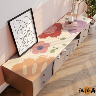 現代簡約 防水防油桌布 皮革檯布 玄關鞋櫃防塵罩 長條蓋布 客廳茶几檯布高質優品 北歐ins風 桌墊 家用桌墊 MP