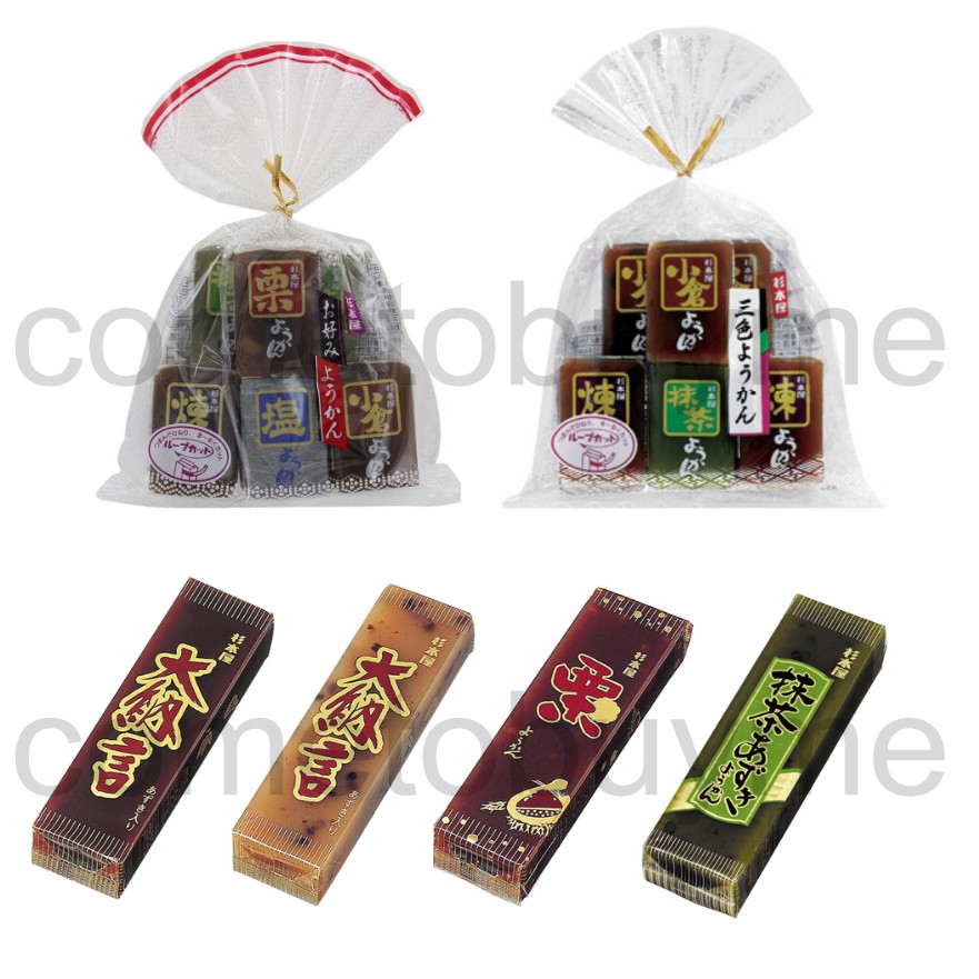 日本杉本屋金城綜合羊羹迷你五色羊羹原味練紅豆厚切小倉抹茶鹽味栗子三色羊羹栗羊羹大納言 蝦皮購物