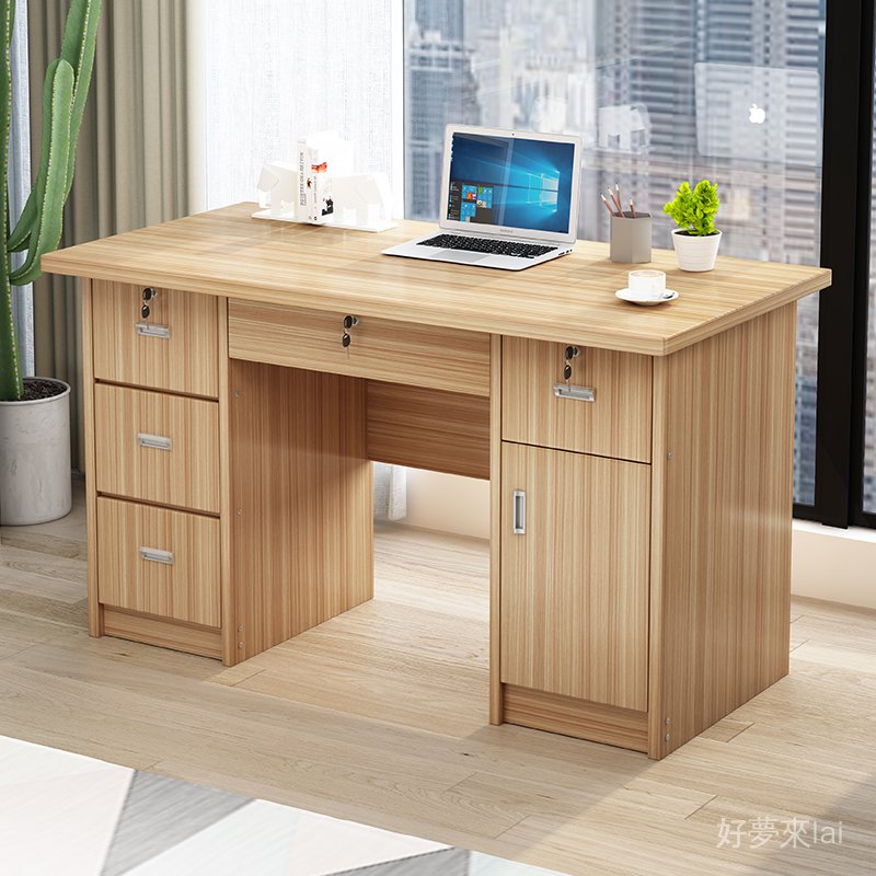 熱銷辦公桌簡約現代家用寫字台學生帶鎖抽屜1.2米台式電腦桌臥室書桌品質保證