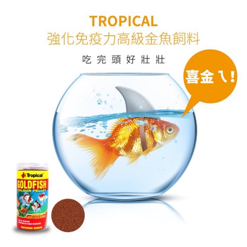 馬克水族 德比克tropical強化免疫力高級金魚飼料 獅頭 藍壽 琉金 土佐金 蝦皮購物