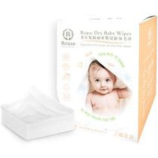 嬰兒寶 柔仕 乾濕兩用嬰兒紗布毛巾纖柔款 (80抽)
