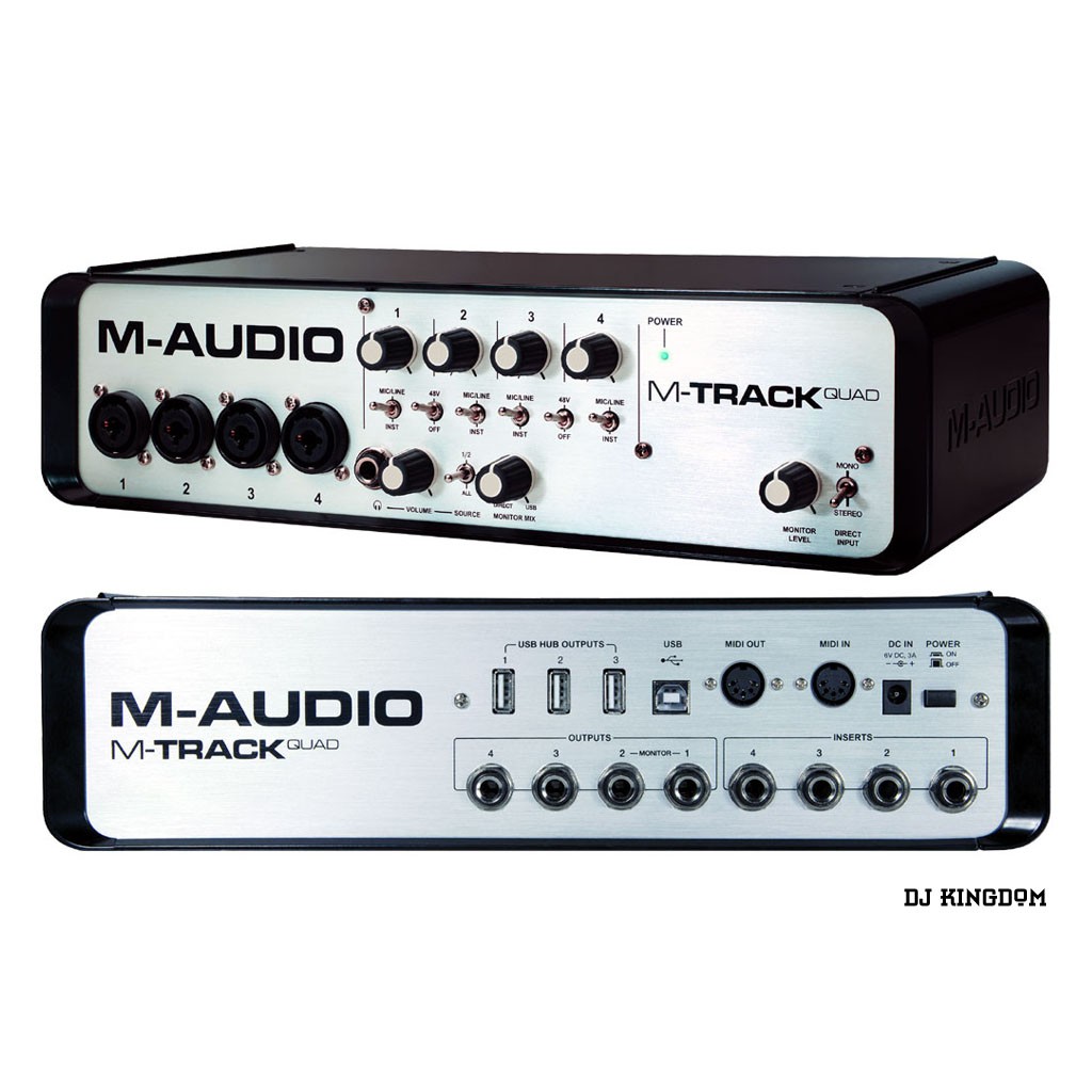 M-audio M-Track quad 錄音棚使用4進4出音頻接口專業錄音聲卡| 蝦皮購物