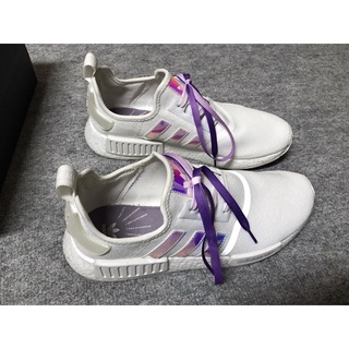 Adidas NMD R1 Cinderella FY1263 白色紫色反光彩虹 28cm