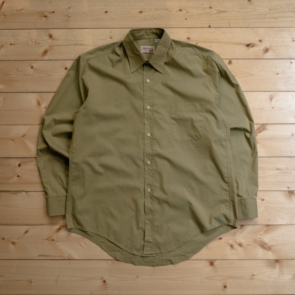 《白木11》 🇺🇸 90s vintage satin shirt 黃綠 玉虫色 緞面 劍領 長袖 襯衫 古著