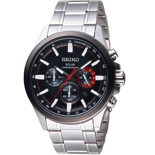 SEIKO精工Criteria太陽能計時腕錶 V175-0ER0R SSC677P1 黑(SK032)