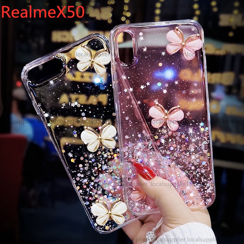 滴膠閃粉RealmeX50手機殼防摔 RealmeX3手機殼RealmeX50pro手機殼 Realme X50保護殼