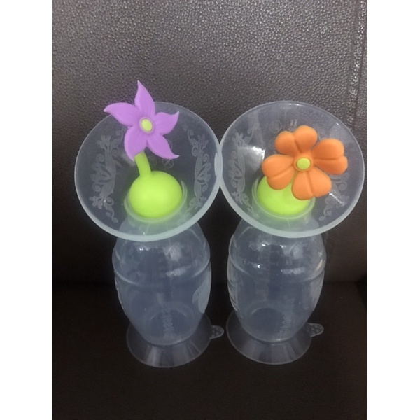 二手 『Haakaa』小花擠乳瓶150ML+小花瓶塞 (2入一組)