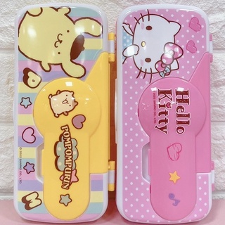 正版 三麗鷗 Hello Kitty 凱蒂貓 雙層筆含安全剪刀收納 鉛筆盒 KT 布丁狗