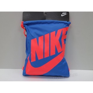 (布丁體育)公司貨附發票 NIKE 束口休閒袋 (藍橘色) 束口包 束口袋 後背包