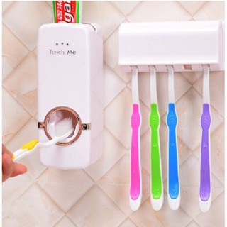 【生活小鋪】韓國懶人牙膏擠壓器 全自動牙膏擠壓器 牙刷架套裝 全自動擠牙膏器 自動擠牙膏機 牙膏 牙刷掛架 牙刷架套裝