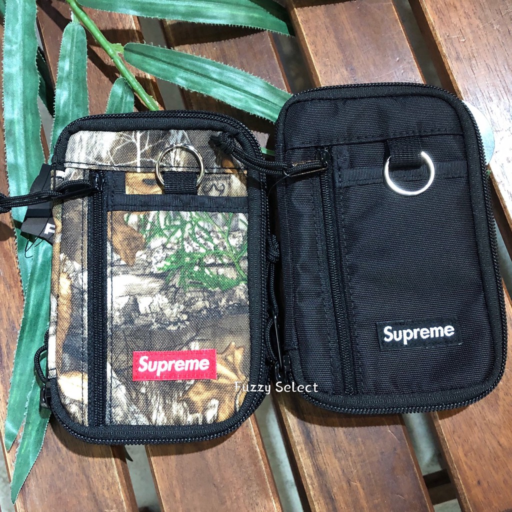 【逢甲 FUZZY】Supreme 47th Wallet 錢包 黑 落葉 FW19B12