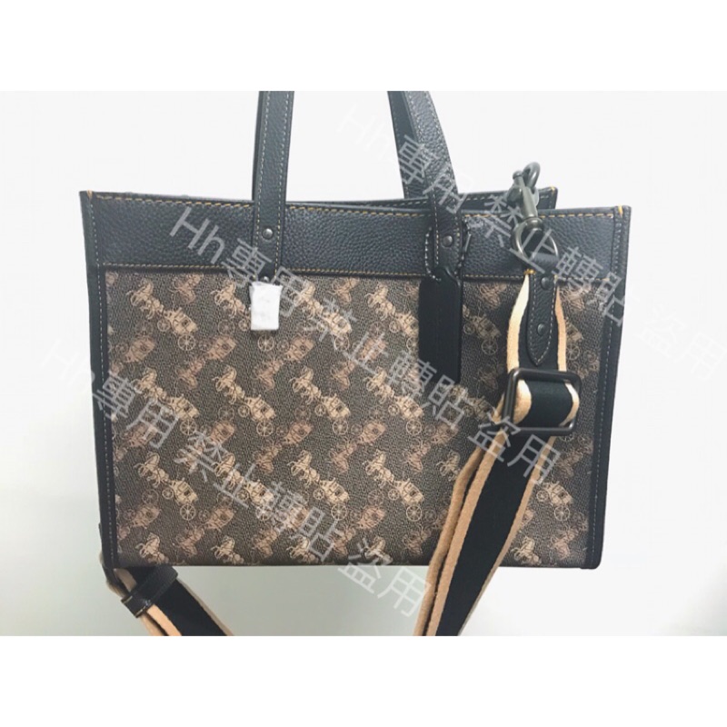 孫芸芸款台灣專櫃貨 全新 COACH field tote 30 老花經典戰車 DIOR 托特包 老花 LOGO 寬背帶