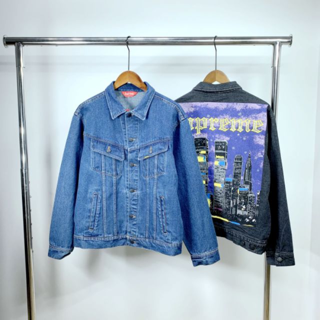 supreme new york painted trucker jacket