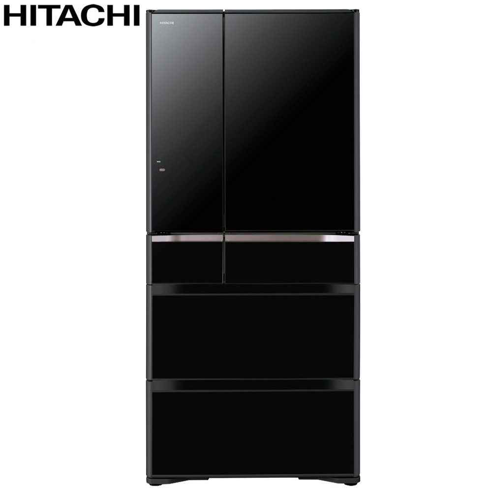 HITACHI 日立 676公升日本原裝變頻六門冰箱 RXG680NJ琉璃黑(XK) 大型配送