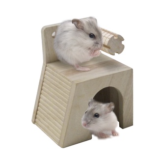 【三隻小豬寵物用品】HT-37 鼠鼠舒適屋附磨牙玩具座/ 木屋 (適合三線/老公公)