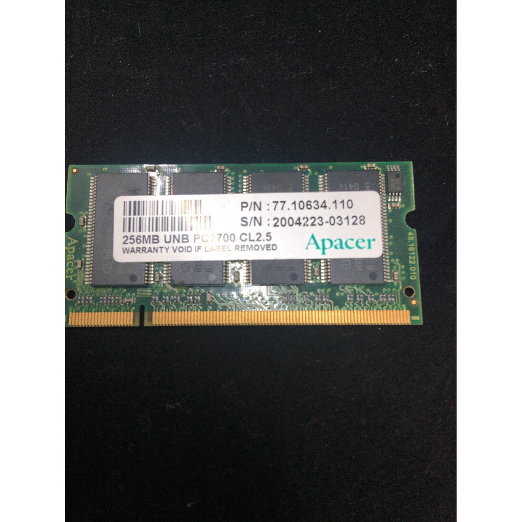《艾倫STORE》Apacer 宇瞻 DDR 333 256M UNB PC2700 CL2.5 筆電記憶體
