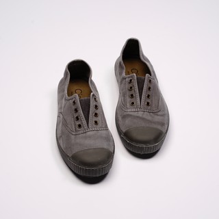 CIENTA 西班牙帆布鞋 U70777 23 淺灰色 黑底 洗舊布料 大人