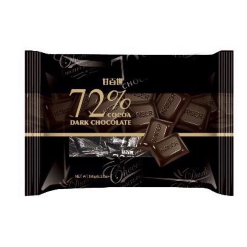 《現貨》甘百世熱銷72%黑巧克力 🍫甜度剛好👍🏻👍🏻👍🏻 現貨165g 裡面小包裝 好吃又方便