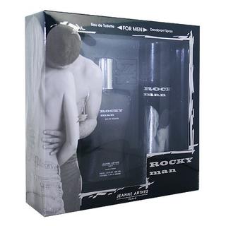 ☆MOMO小屋☆Jeanne Arthes 神秘誘惑 Rocky Man 男香禮盒 (香水100ml+香氛水200ml)