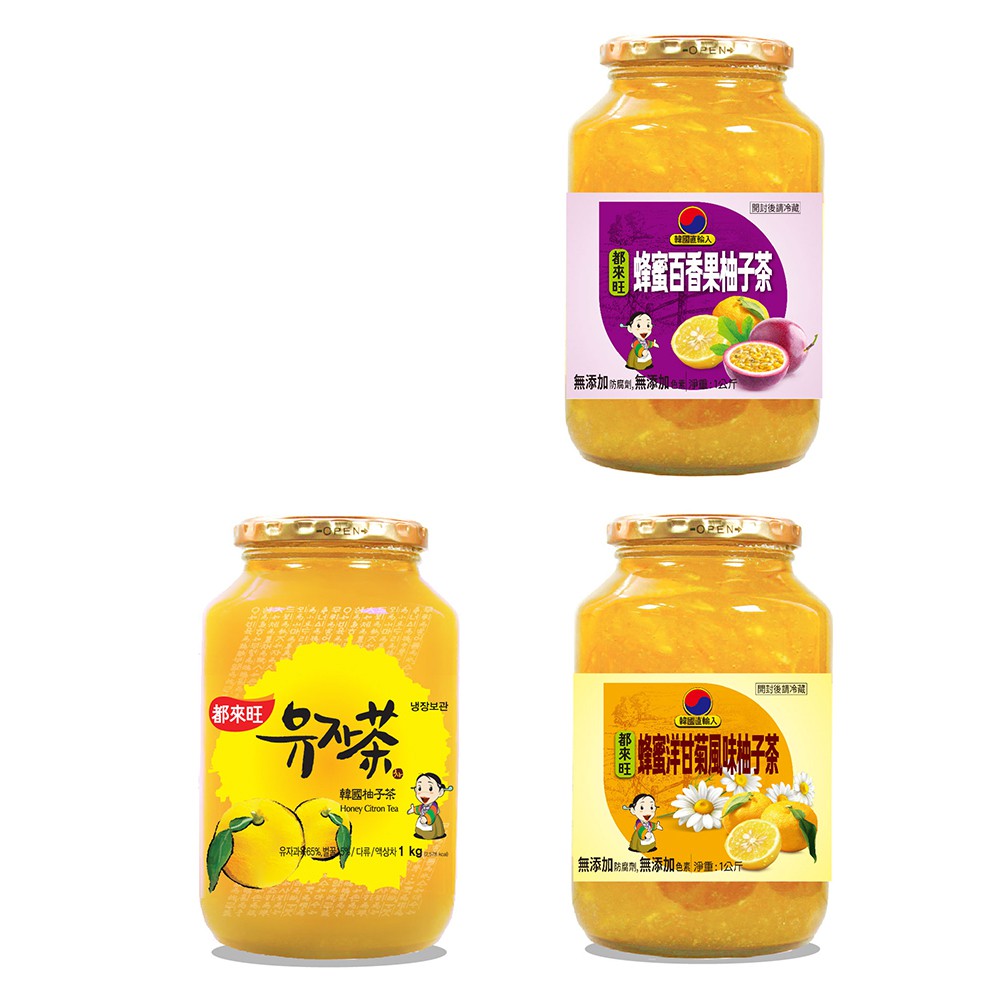 【蝦皮特選】韓國 都來旺 蜂蜜柚子茶/蜂蜜百香果柚子茶/蜂蜜洋甘菊風味柚子茶 1kg
