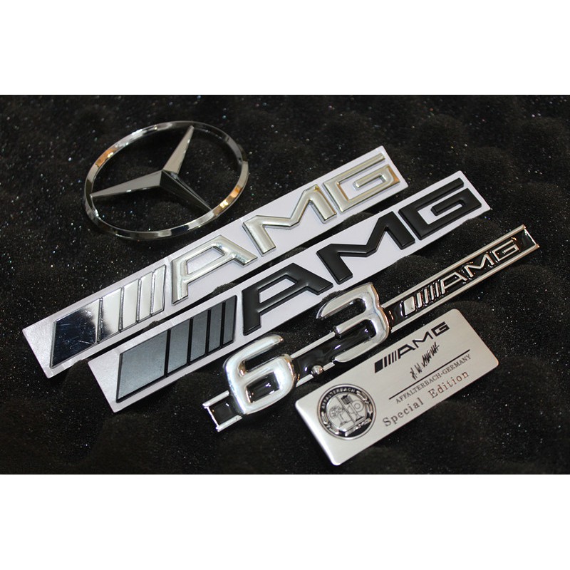 翻玩賓士benz Amg 鐵製車身標誌車身logo 品牌標誌amg標誌c63車標1 1翻玩 蝦皮購物