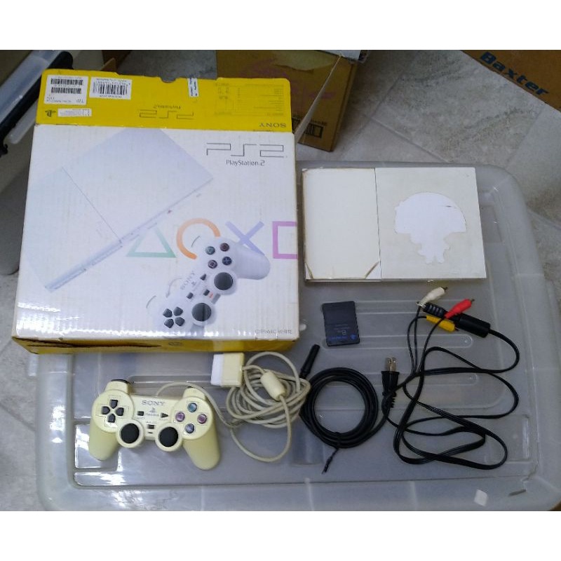 [現貨]PS2白色90007型主機(配件齊全)