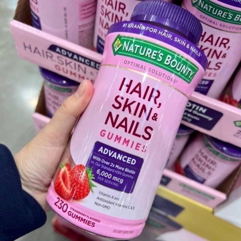 【Beauté代購】現貨🎀 美國 Nature’s Bounty HAIR SKIN NAILS 草莓膠原蛋白軟糖