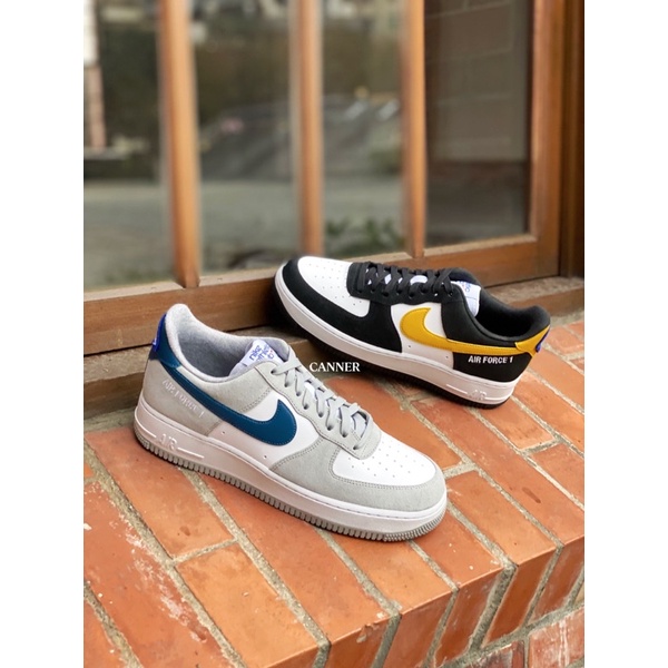 罐頭選貨🥫現貨NIKE AIR FORCE 1 男女 灰藍DH7568-001/DH7568-002黑黃/Dh9597