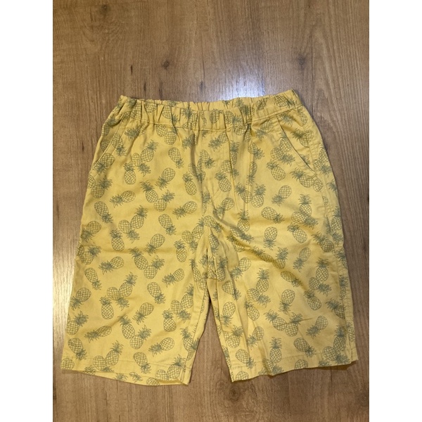 Uniqlo 黃色鳳梨海灘褲（二手）