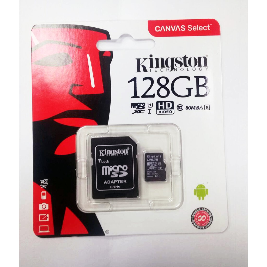 附發票 公司貨 100M 金士頓 MicroSDXC TF 128G 256G 記憶卡 SDCS2 U1
