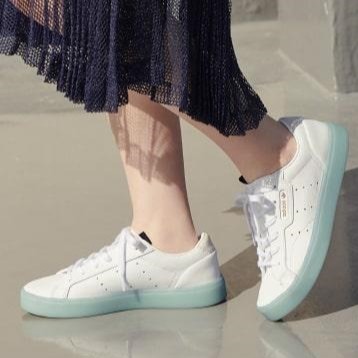 Adidas originals Sleek W 白色果凍底復古休閒鞋G27342 22.5~24.5 - 蝦皮商城- LINE購物