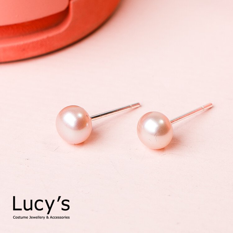 Lucy's 925純銀 簡約大方氣質珍珠耳環 (三色) (41794/41793/37335)