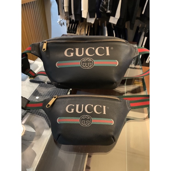 Limit 精品✔️ Gucci經典黑色 綠紅織帶復古設計 牛皮質感超讚 男生 男款 胸包 腰包 預購